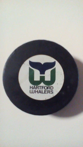 Vintage Game Used Hartford Whalers NHL Approved Hockey Puck B9 Cover