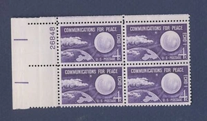USA Plate Block - Scott 1173 - Plate # 26848 UL - Space Satellite --b - Bild 1 von 1