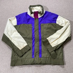 VINTAGE Woolrich Jacket Womens XL 16 18 Green Blue Sigmet Gear 90s Bomber Hiking - Picture 1 of 15