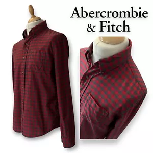 Abercrombie & Fitch Men’s 100% Cotton Long Sleeve MUSCLE Fit Casual Shirt Size M - Picture 1 of 7