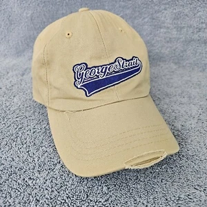 George Strait Hat Baseball Cap Country Music Distressed Retro Script Logo OSFM - Picture 1 of 19