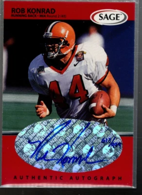 B4861- 1999 SAGE Autographs Red #A31 Rob Konrad Auto /999 - NM-MT - Image 1 of 2