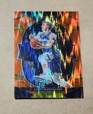 LAURI MARKKANEN ~~~ 2022 select concourse parallel card #45 ORANGE FLASH PRIZM