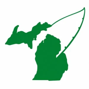 New Michigan Fishing Vinyl Decal cars crafts Bottles Signs Tumblers Glass - Picture 1 of 18