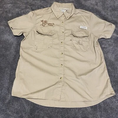 Camisa con botones Magellan Fish Gear para mujer L Creation By Friends color exterior tostado Foto 1 de 4