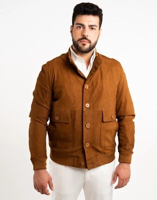 GIACCA GIUBBINO GIUBBOTTO IN DI PELLE SCAMOSCIATO UOMO  CONTROLLA TG. DISPONIBIL Foto 1 de 4