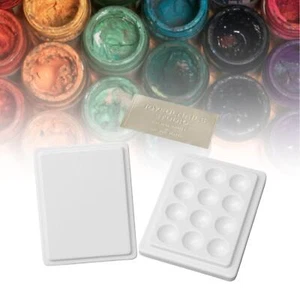 12 Well Porcelain Gouache Watercolor Paint Palette with Cover - Picture 1 of 7