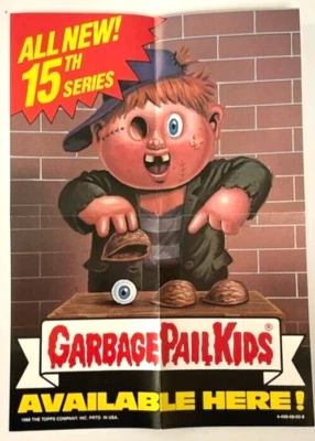 MINT Vtg 1988 Topps GARBAGE PAIL KIDS Series 15 15th GPK OS15 Box Promo POSTER - Image 1 of 4