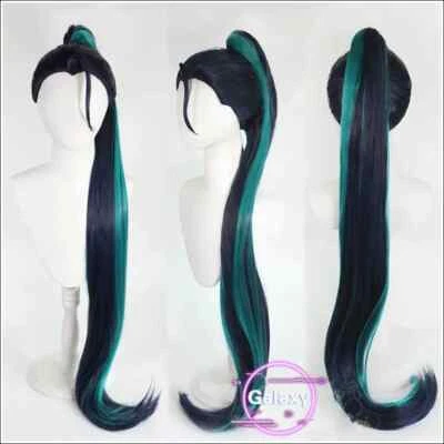 LOL KDA The Baddest Kaisa Peluca Cosplay Larga Cola de Caballo Halloween Fiesta Disfraz Pelo Foto 1 de 4