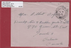 4th Cdn INFANTRY Bde, HQ 4th FIELD Regt RCA, FPO 434, B & T # M15-137 # 209 - Picture 1 of 2
