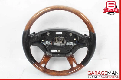 07-10 Volante Mercedes CL550 S550 4 radios negro con paletas conjunto madera Foto 1 de 4