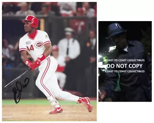 Eric Davis firmato Cincinnati Reds baseball 8x10 prova fotografica certificato di autenticità autografato. - Foto 1 di 2