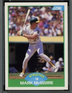1989 Score #3 Mark McGwire Oakland Athletics