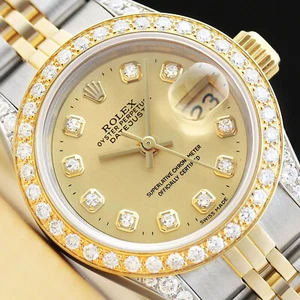 Damen Rolex Champagner Diamant Zifferblatt, Lünette & Lugs Datejust 18K Stahl - Bild 1 von 7