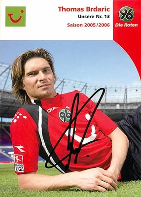 Thomas Brdaric Original Autogrammkarte Hannover 96 - ca.11cm x 15cm - Bild 1 von 2