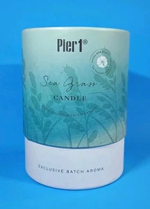 Tarro perfumado Pier 1 Sea Grass vertido a mano 8 oz vidrio descontinuado - ¡NUEVO! - Imagen 1 de 8