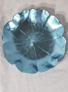 Vintage Kraftware Blue Metal Aluminum Octagon Pattern 6" Wide Pre-Owned - Picture 1 of 5