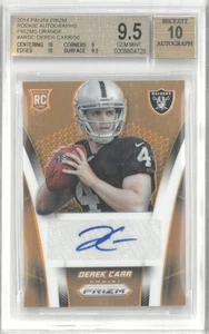 2014 Panini Prizm DEREK CARR  Rc Orange Auto /50 💎 BGS 9.5 Gem Mint - Picture 1 of 2