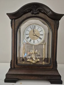 BULOVA B1845 Durant Chiming Clock Walnut-tested With Box - Picture 1 of 12