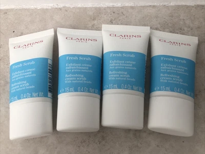 CLARINS Fresh Scrub Refreshing Cream Scrub 4 x 15ml Tubes SEALED - Image 1 of 2