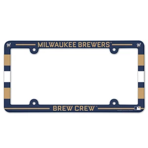 Milwaukee Brewers License Plate Frame Plastic Full Color Style - Picture 1 of 1