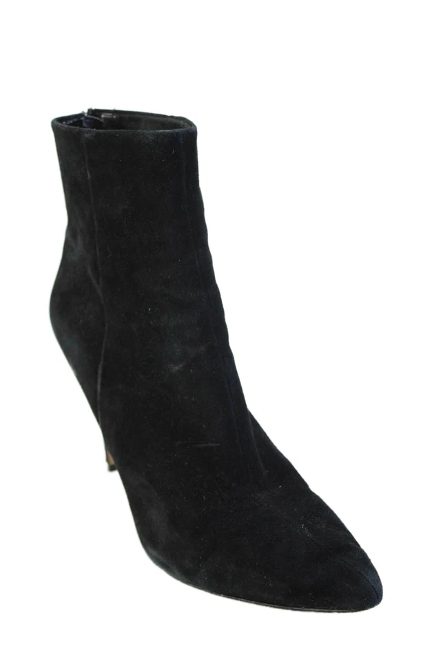 Bota Steve Madden Feminina Zíper Traseiro Biqueira Pontiaguda Stiletto Camurça Preta Tamanho 8.5 - Imagem 1 de 4