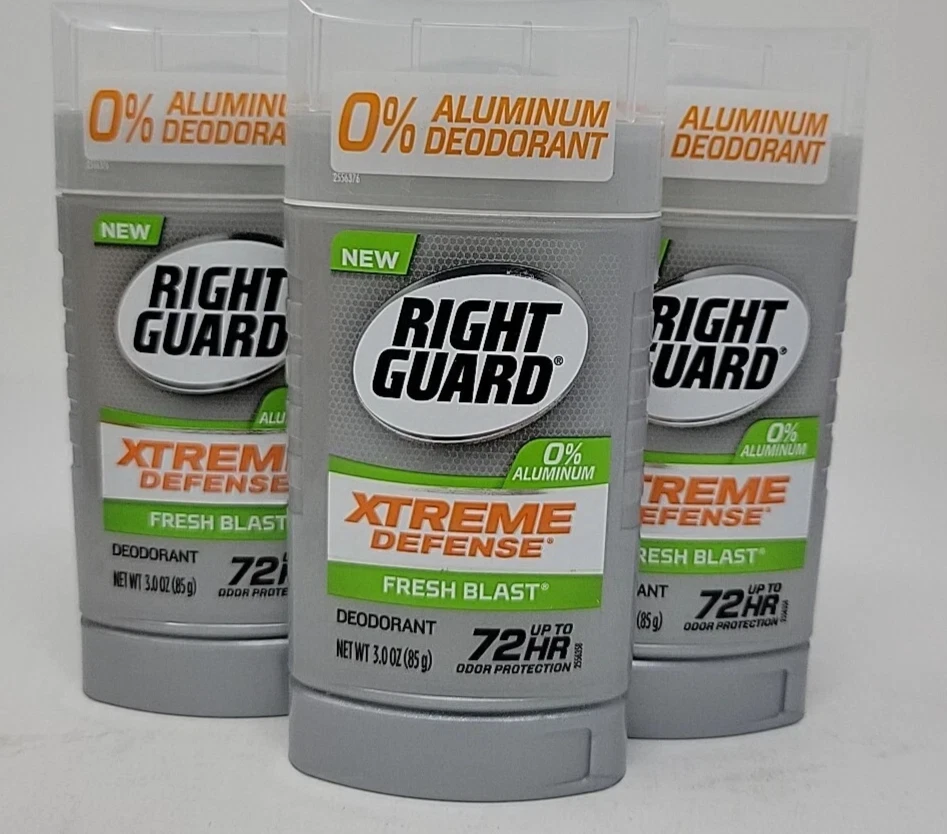 3x Desodorante Right Guard Xtreme Defense Fresh Blast 3 oz. ea Foto 1 de 1