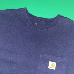 Carhartt Relaxed Fit Heavyweight Sleeveless Pocket T-Shirt XXL Baumwolle Herren Navy - Bild 1 von 6