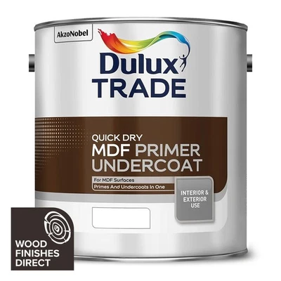 Dulux Trade Quick Dry MDF Primer Undercoat, 2.5L - For Interior and Exterior use - Image 1 of 4