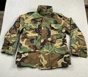 VINTAGE Military Jacke Medium Short Field Coat Cold Weather Woodland Camo M65 - Bild 1 von 21