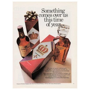 Seagram's 7 Crown Whiskey Columbia Record Club Vintage Magazine Print Ad 1968 - Picture 1 of 2