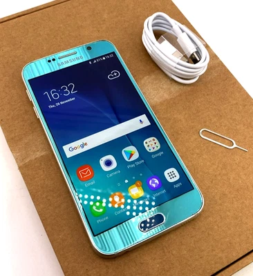 Samsung Galaxy S6 64GB Unlocked  Blue Android Phone B Condition Warranty Fast UK - Image 1 of 4