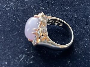 Michael Valitutti 925 Silver NH Vintage Pink  Gemstone Silver Cocktail Ring Sz 9