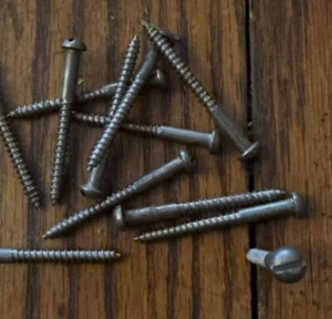 #6 X 1-1/2” Wood Screws Antique Slotted Round Head Steel 20 Pk.USA Free Shipping - Picture 1 of 2