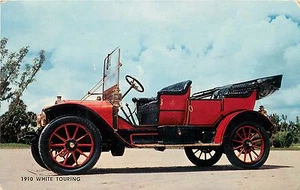 1910 Cartolina bianca tipo cromato auto da turismo - Foto 1 di 2