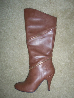 Fergalicious by Fergie, Botas hasta la rodilla para mujer, PRIM, coñac, talla 6 Foto 1 de 4