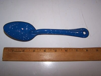 Blue & White Speckled Enamelware SPOON - Image 1 of 3