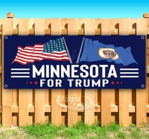 MINNESOTA FOR TRUMP 2024 Advertising Vinyl Banner Flag Sign ELECTION - Picture 1 of 6