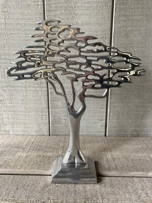Aluminum Cypress Tree Sculpture 11” X 12” - Image 1 of 4