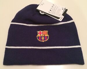 Team FC Barcelona Spanish League Cap Hat Soccer Football Toque Beanie OSFM Navy