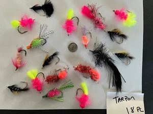 18 Tarpon Flies ,Size-1 &1/0 Quality hand made, assorted , - Picture 1 of 5