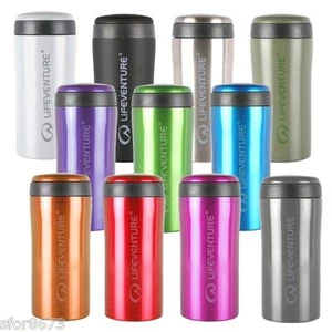 LIFEVENTURE THERMAL MUG NO-LEAK STAINLESS INSULATED TRAVEL FLASK 300ml 21 COLOUR - Picture 1 of 36