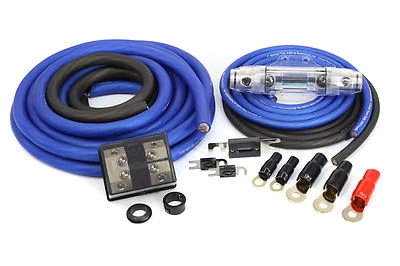 KnuKonceptz Kolossus Flex 0 Gauge Dual Amplifier Installation Power Kit OFC - Image 1 of 4