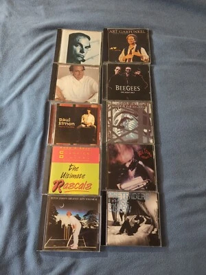 Classic Rock Lot Of 10 CD's Elton Morrison Garfunkel Simon Bee Gees Browne Young Foto 1 de 4