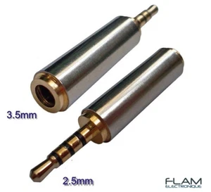 Adaptateur Audio Stereo & Mic jack 2.5mm male / 3,5 mm femelle (female) Adapter - Afbeelding 1 van 3