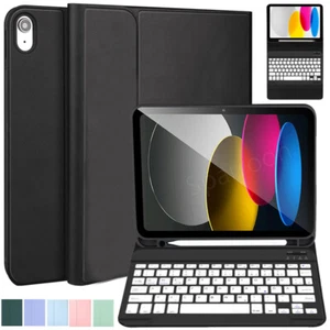 For iPad 6/7/8/9/10th Air 5 Pro 11 Case Cover with Detachable Bluetooth Keyboard - Picture 1 of 52