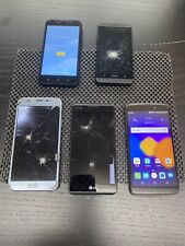 Lot Of 5 HTC One M7/Galaxy J7/Alcatel Idol 3/BLU Studio X5/LG For Parts/Fix D8