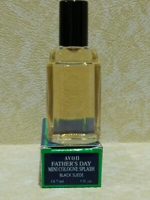 Avon VINTAGE• COLONIA SPLASH Miniatura• Gamuza Negra 0.5 fl oz (Día del Padre) Foto 1 de 4