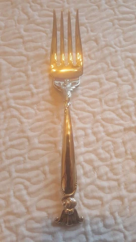 Wallace ROMANCE OF THE SEA Cold Meat Serving Fork New No Mono Cover
