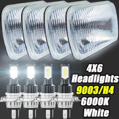 4pcs 4x6" LED Headlights Fit Pontiac Firebird Trans AM 1977 1978 1979 1980 1981 Foto 1 de 4